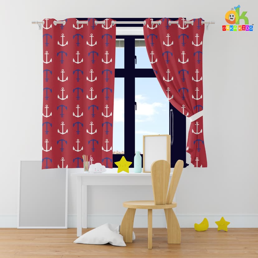 Orka Kids Window Curtain Pack of 2, (D10)