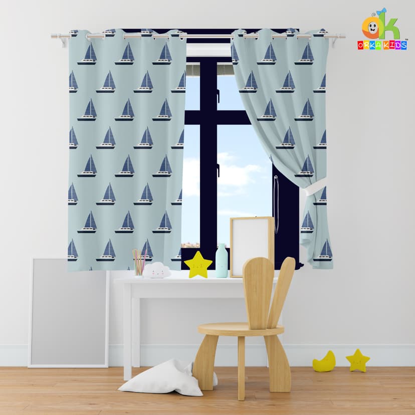 Orka Kids Window Curtain Pack of 2, (D12)